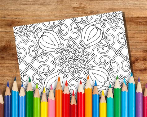 Giant Coloring Poster, Mandala Coloring Poster, Adult Coloring Page ...