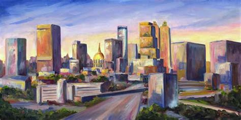 Atlanta Skyline Painting at PaintingValley.com | Explore collection of ...