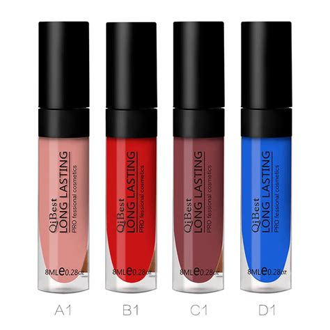 Matte Lip stick Long Lasting Lip Gloss Batom Moisturizing Lipgloss Waterproof Blue Retro Red ...