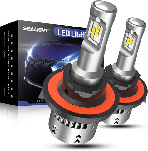 SEALIGHT Scoparc S2 H13/9008 LED Headlight Bulbs, H13 LED High Beam Low Beam, 1:1 Halogen Bulb ...