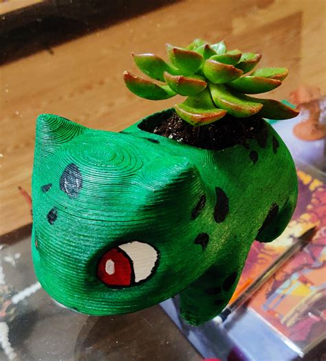 Painted a 3d printed Bulbasaur planter! : r/pokemon