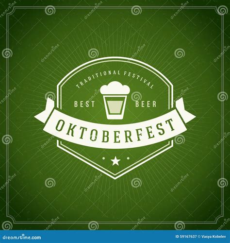 Oktoberfest Vintage Poster or Greeting Card Editorial Photography - Illustration of chalkboard ...