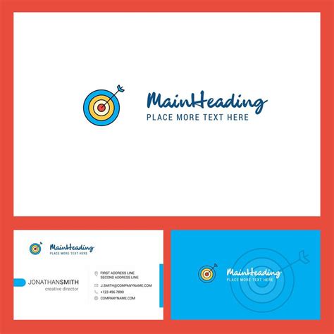 Dart Logo design with Tagline Front and Back Busienss Card Template Vector Creative Design ...