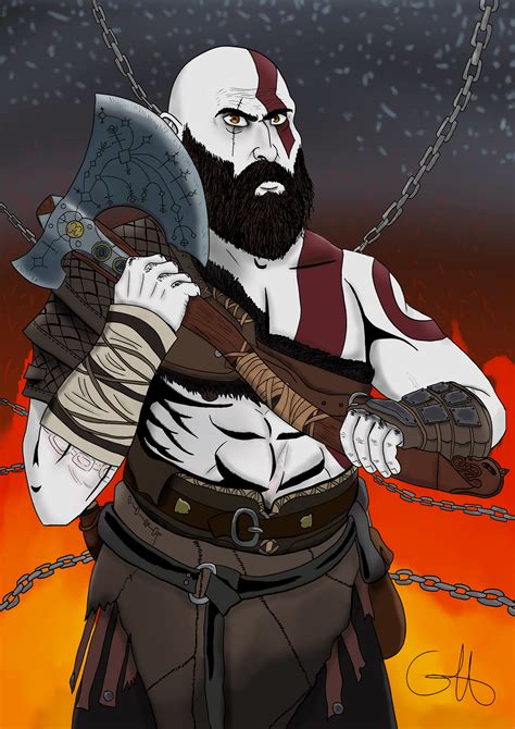 Kratos fanart I did recently I appreciate constructive criticism : r ...