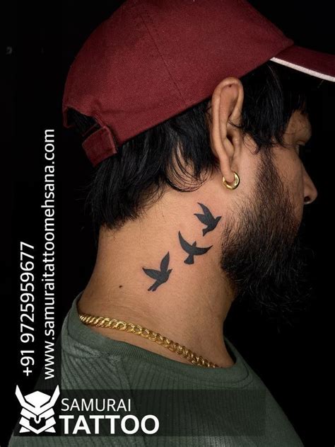 Tattoo for Boys | Neck tattoo for boys, Bird tattoo neck, Neck tattoo ...