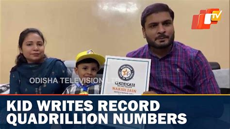 Indore Kid Writes Record Quadrillion Numbers - video Dailymotion