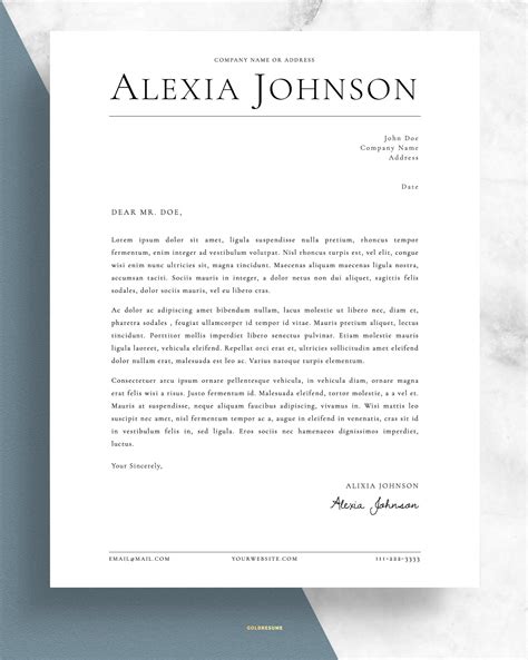 Elegant Letterhead Template for Word and Pages, Custom Letterhead, Personalized Letterhead ...