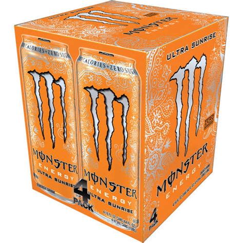 Monster Ultra Sunrise Energy Drink, 16 Fl. Oz., 4 Count - Walmart.com - Walmart.com