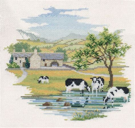 Derwentwater Designs Buttercup Farm Cross Stitch Kit | eBay | Cross stitch landscape, Cross ...