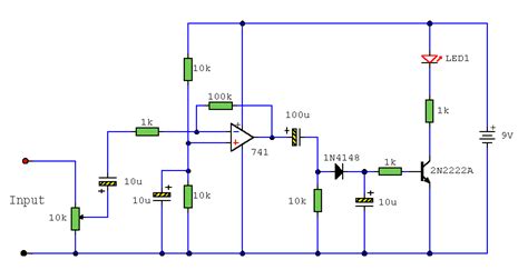 Audio Indicator LM741 Circuit Project