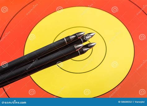 Archery arrow tips stock photo. Image of black, summer - 58608552