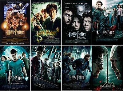 Harry Potter Movie Poster Collection Bundle - Set of 8 - 11x17 13x19 ...