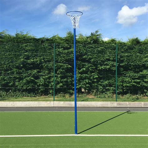 Steel Netball Posts With Fixed Ground Sockets | Net World Sports