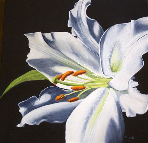 White Lily Painting at PaintingValley.com | Explore collection of White Lily Painting