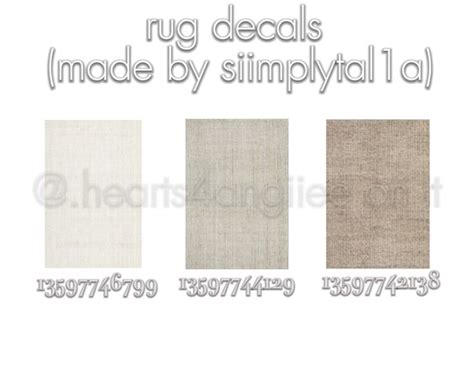 realistic rug decals | Bloxburg decal codes, House decals, Bloxburg ...