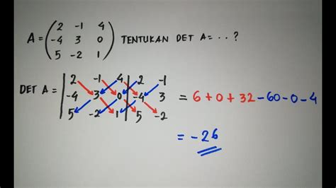 Determinan Matriks 3x3 - Web Guru Edu