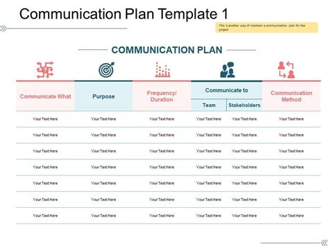 Communication Plan Template Ppt