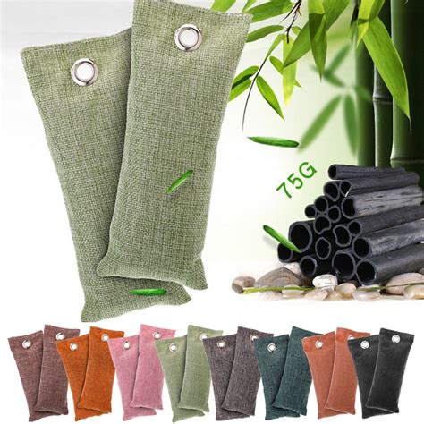 2Bags Nature Fresh Air Purifier Bags Activated Bamboo Charcoal Air Purifying Bag Odor ...