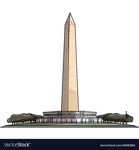 Washington monument Royalty Free Vector Image - VectorStock