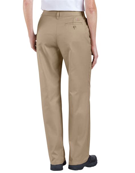 Women's Pleated Pants Military Khaki | Straight Leg, Relaxed Fit | Dickies