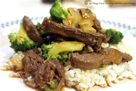 Cooking With Mary and Friends: Marinated Beef Strips with Broccoli