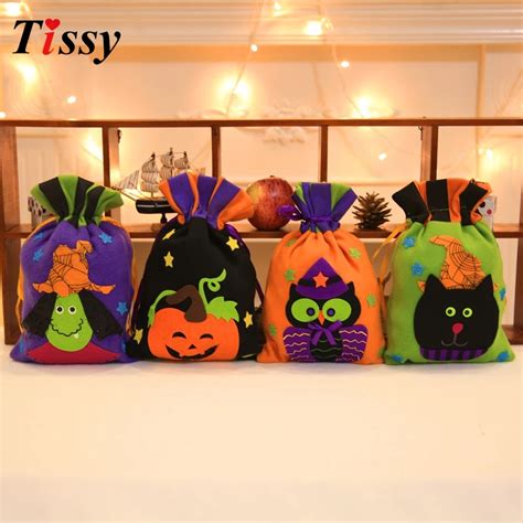 1PC Halloween Candy Bags Trick or Treat Gift Bag Halloween Gift Holders ...