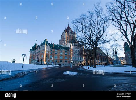 Old Quebec City downtown in winter Stock Photo - Alamy