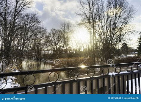 Winter Landscape stock image. Image of ohio, snow, morning - 58763849