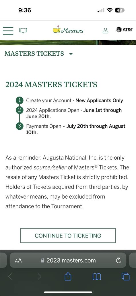 Masters Tournament 2024 Practice Round Tickets - Eilis Harlene