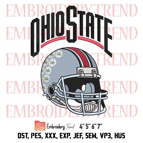 Ohio State Helmet Logo Embroidery, Football Embroidery, Ohio State ...