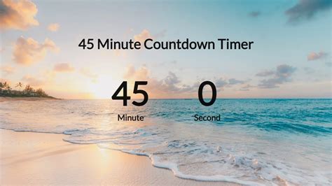 45 Minute Timer Countdown With Upbeat Music - YouTube