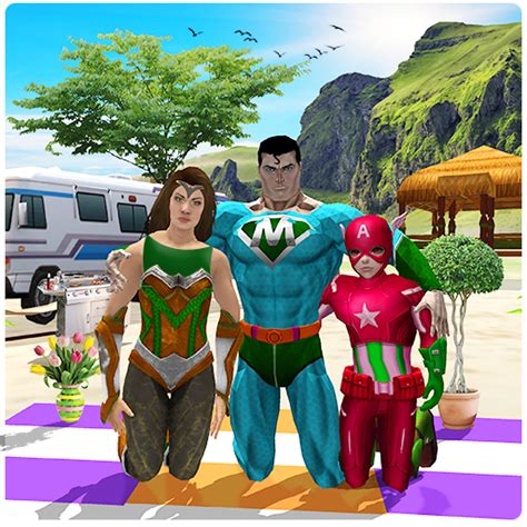 Virtual Superhero Family Holiday Camping