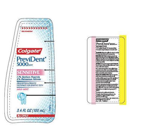 Prevident 5000 Sensitive Toothpaste - Colgate Pharmaceuticals ...