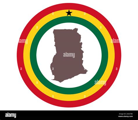 Map of Ghana on background with flag Stock Photo - Alamy