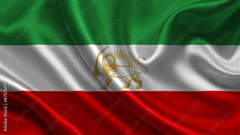 Illustration of Iran flag before 1979 revolution Stock Illustration ...