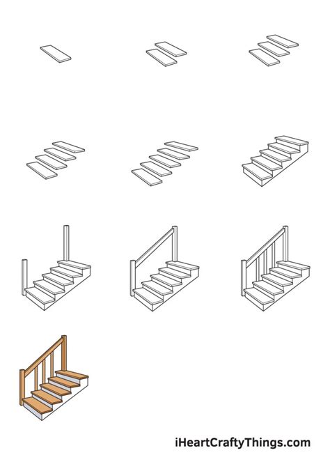 Stairs Drawing - How To Draw Stairs Step By Step