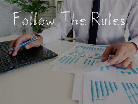 Business Concept Meaning Follow the Rules with Sign on the Sheet Stock ...