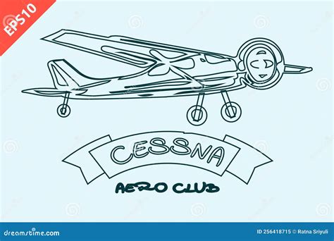 Cessna Plane Logo Icon Design Vector Illustrations Stock Vector - Illustration of airport ...