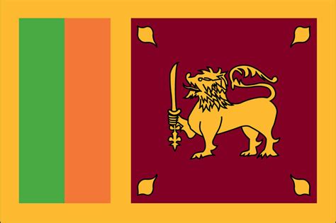 The National Flag of Sri Lanka | Sri Lanka Flag | Colonial Flag