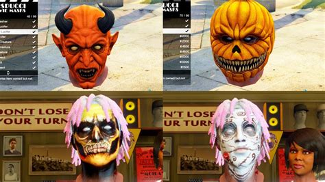 GTA 5 ONLINE 2020 HALLOWEEN FACE PAINTS AND MASK - YouTube