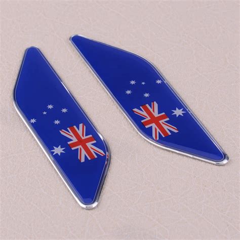 DWCX 2pcs AU Australian Flag 3D Decal Sticker Badge Car Body Side ...