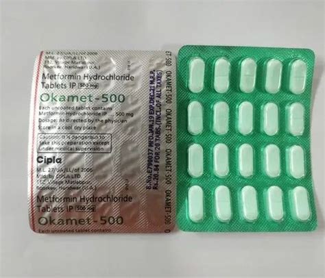 Metformin Hcl (Okamet )500 Mg Tablet, मेटफार्मिन टॅब्लेट - Kachhela Medex Private Limited ...