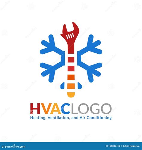 HVAC Logo Design, Heating Ventilation and Air Conditioning Logo or Icon Template Stock Vector ...