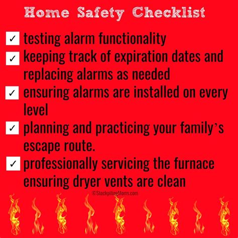 Fire Prevention Month - Home Safety Checklist - STOCKPILING MOMS™