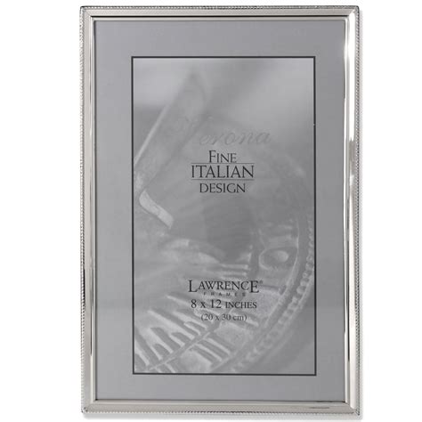 Polished Silver Plate 8x12 Picture Frame - Bead Border Design - Walmart.com - Walmart.com