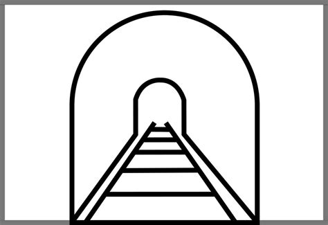 Railway tunnel in black and white color. 24379088 Vector Art at Vecteezy