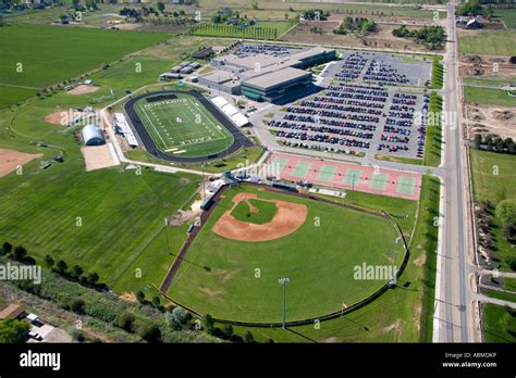 Aerial view of Eagle High School in Eagle Idaho Stock Photo: 12924921 ...