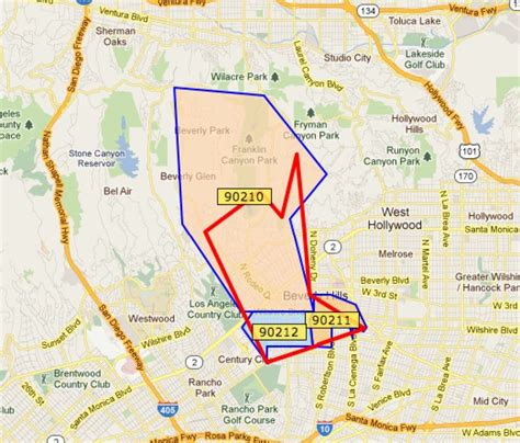 Beverly Hills Zip Code Map