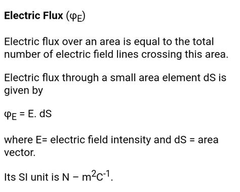 the SI unit of electric flux is - Physics - Electric Charges And Fields - 11326555 | Meritnation.com
