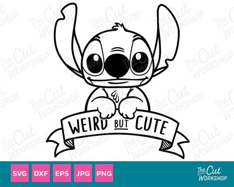 Stitch Weird but Cute SVG Lilo and Stitch Clipart Images - Etsy